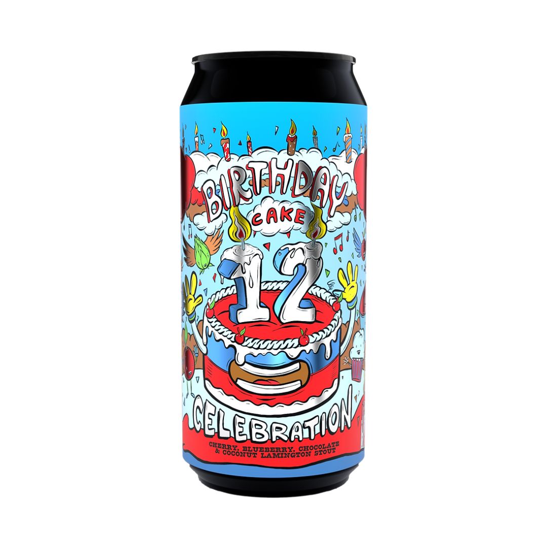 Amundsen 12th Birthday Cake Celebration Cherry Blueberry Chocolate Coconut Lamington Stout