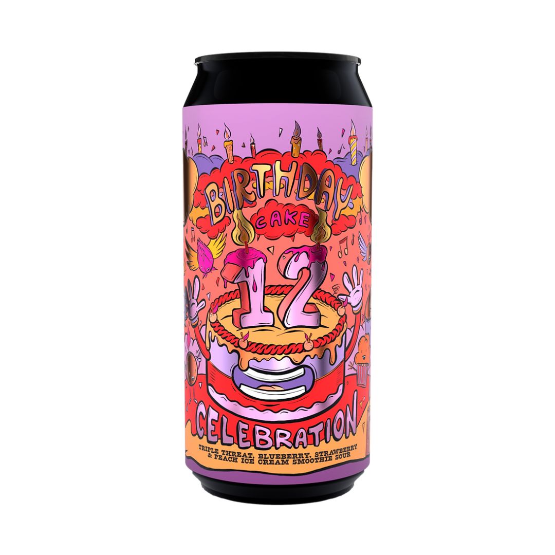 Amundsen 12th Birthday Cake Celebration Triple Threat Blueberry Strawberry Peach Ice Cream Smoothie Sour