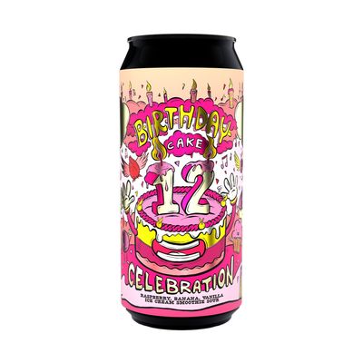 Amundsen 12th Birthday Cake Celebration Raspberry Banana Vanilla Ice Cream Smoothie Sour