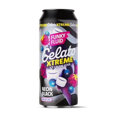 Funky Fluid Gelato XTREME Neon Black Ice Cream Sour Funky Fluid Gelato XTREME Neon Black Ice Cream Sour