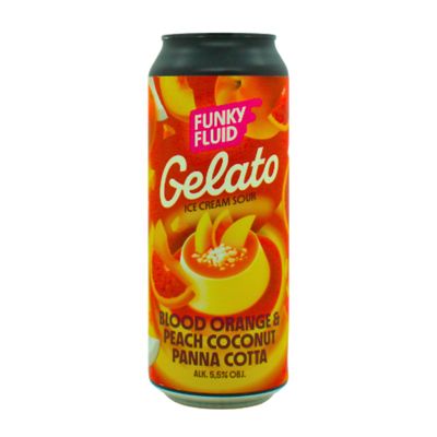 Funky Fluid Gelato Blood Orange & Peach Coconut Panna Cotta Sour Funky Fluid Gelato Blood Orange & Peach Coconut Panna Cotta Sour