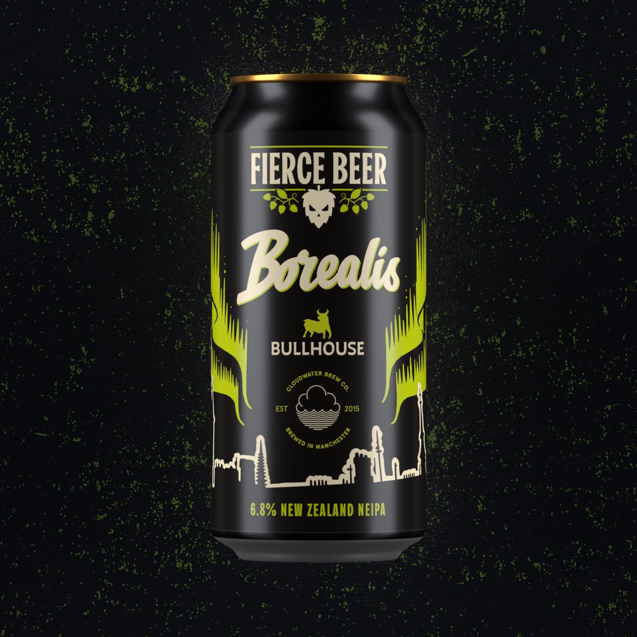 Fierce x Cloudwater x Bullhouse Borealis 2026 NE IPA Fierce x Cloudwater x Bullhouse Borealis 2026 NE IPA