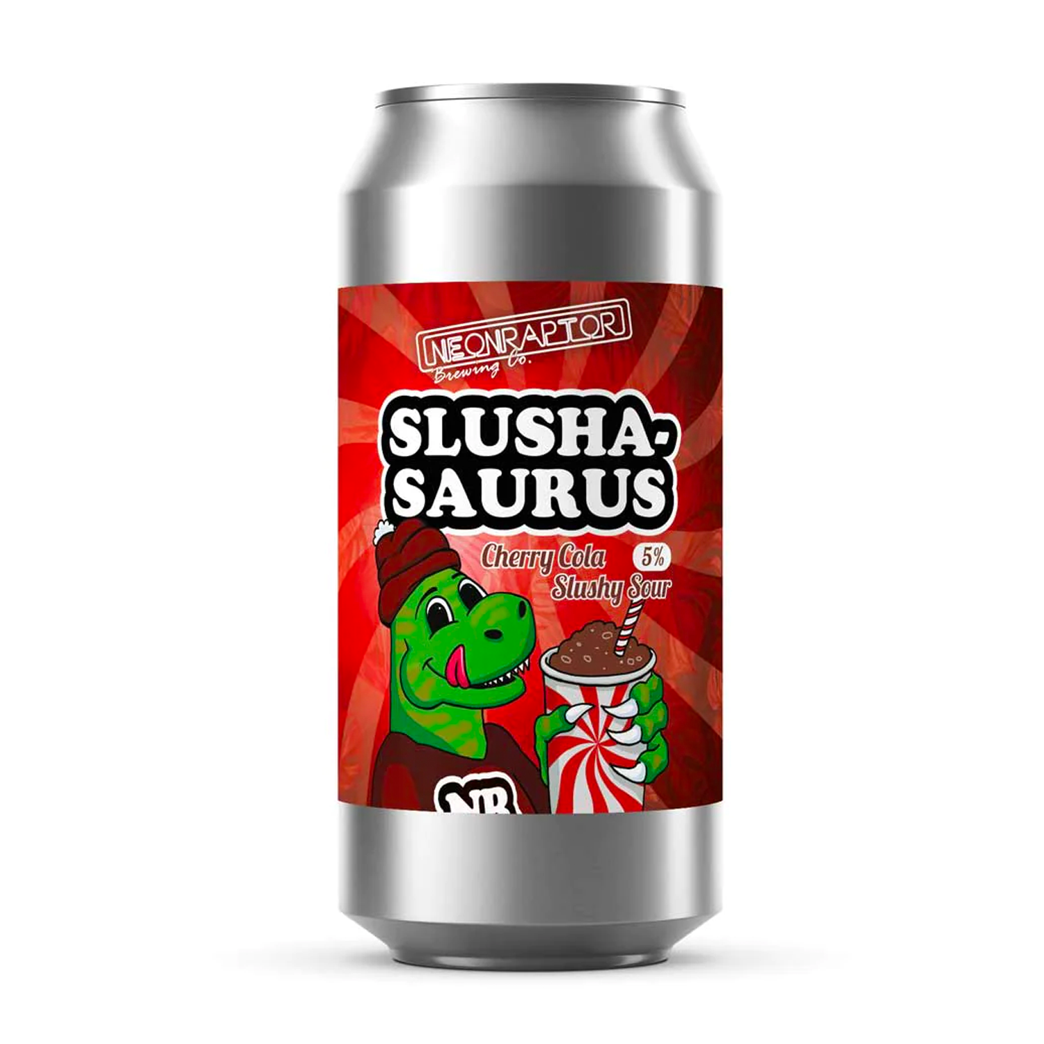 Neon Raptor Slushasaurus Cherry Cola Slushy Sour