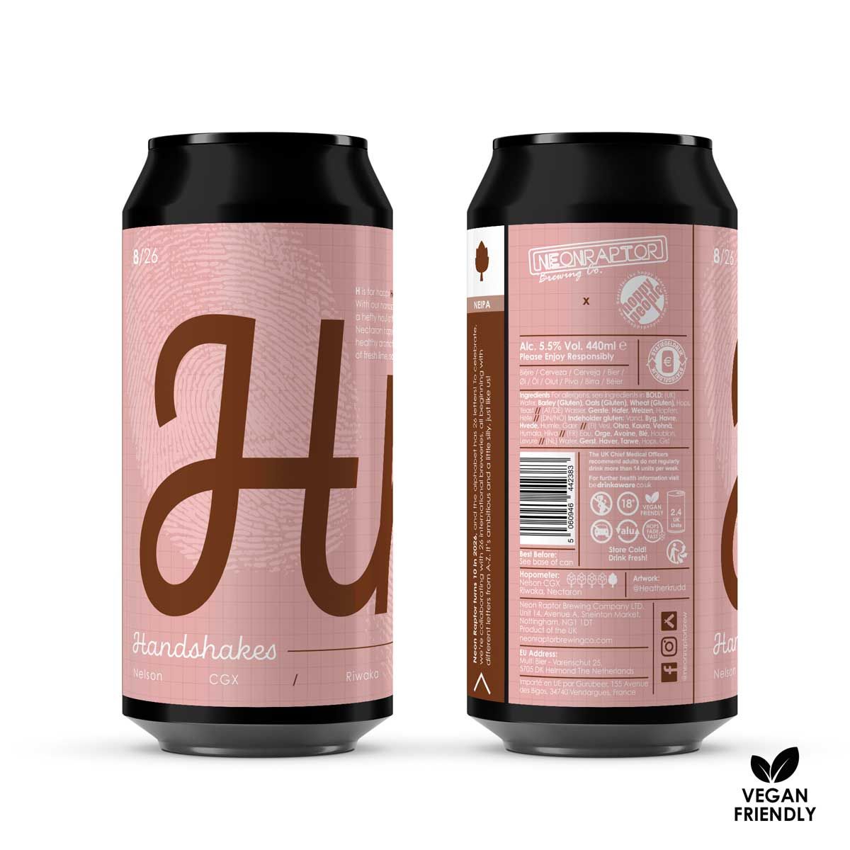 Neon Raptor x Hoppy People Handshakes NE IPA