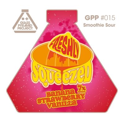 Glass Pyramid Project Freshly Squeezed Banana Strawberry Vanilla Smoothie Sour