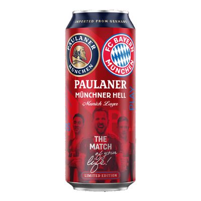 Paulaner THE MATCH OF YOUR LIFE Münchner Hell Lager Can Paulaner THE MATCH OF YOUR LIFE Münchner Hell Lager Can