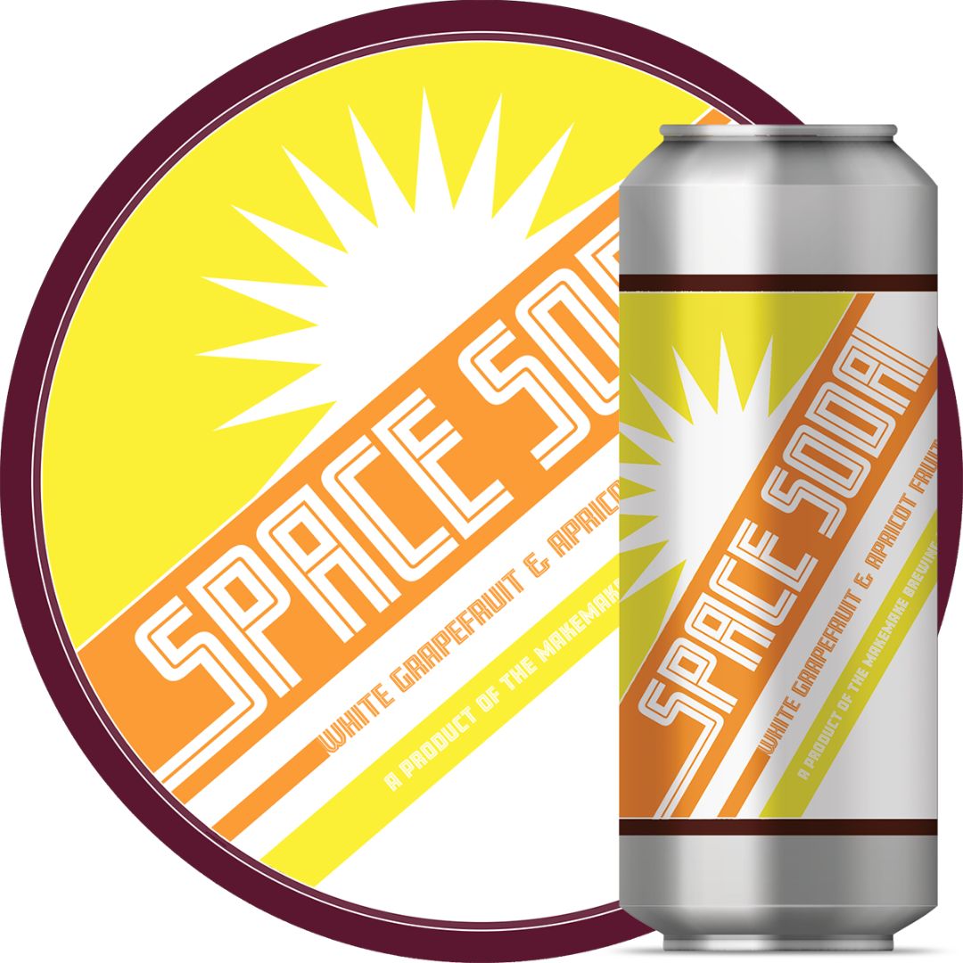 Makemake Space Soda White Grapefruit &amp; Apricot Fruited Sour