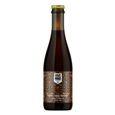 Hive Mind Barrel Aged Braggot Medieval Honey Ale Hive Mind Barrel Aged Braggot Medieval Honey Ale