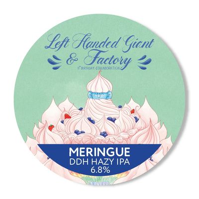 Left Handed Giant x Factory // Meringue DDH Hazy IPA Left Handed Giant x Factory // Meringue DDH Hazy IPA
