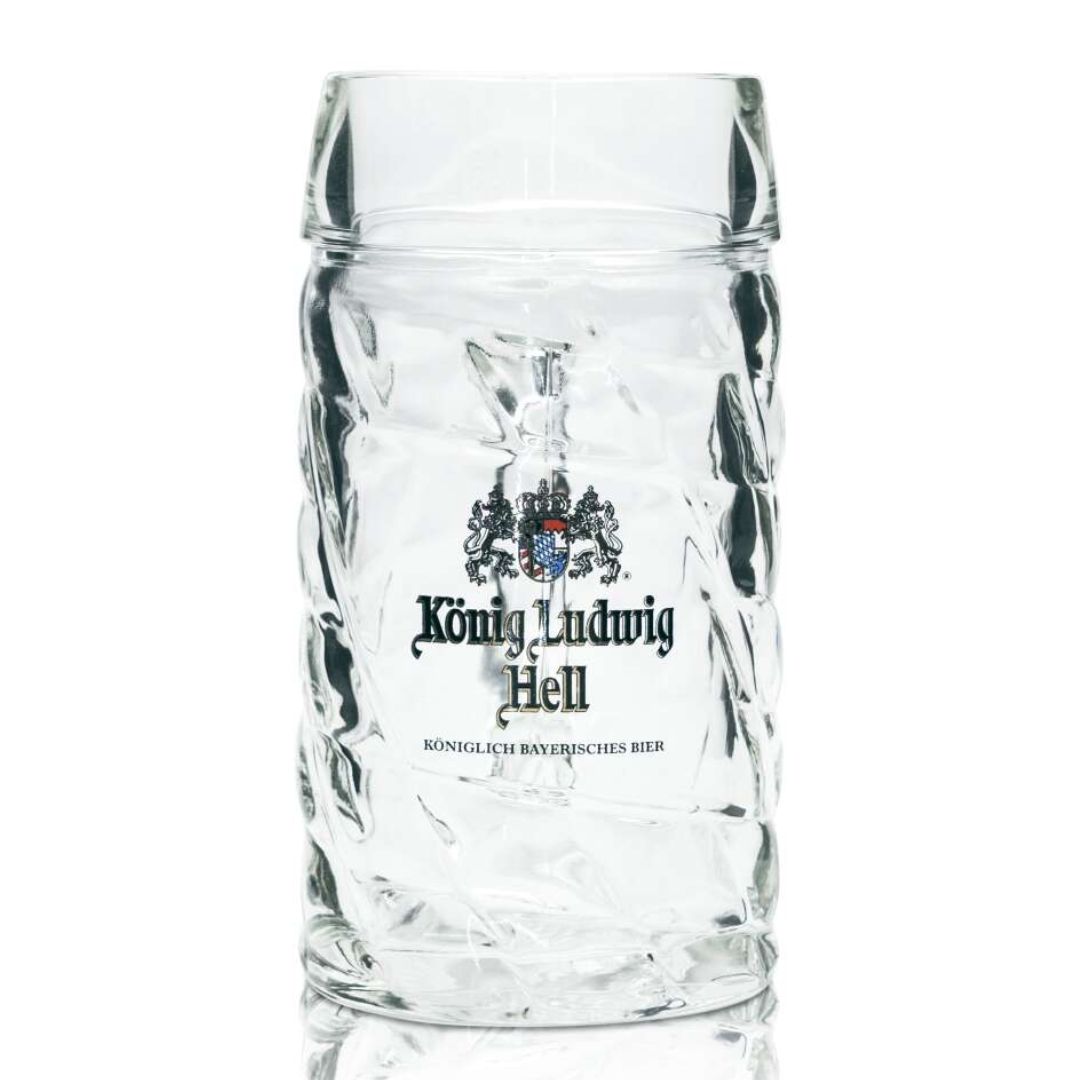 Konig Ludwig Hell TWO PINT Glass Stein Konig Ludwig Hell TWO PINT Glass Stein