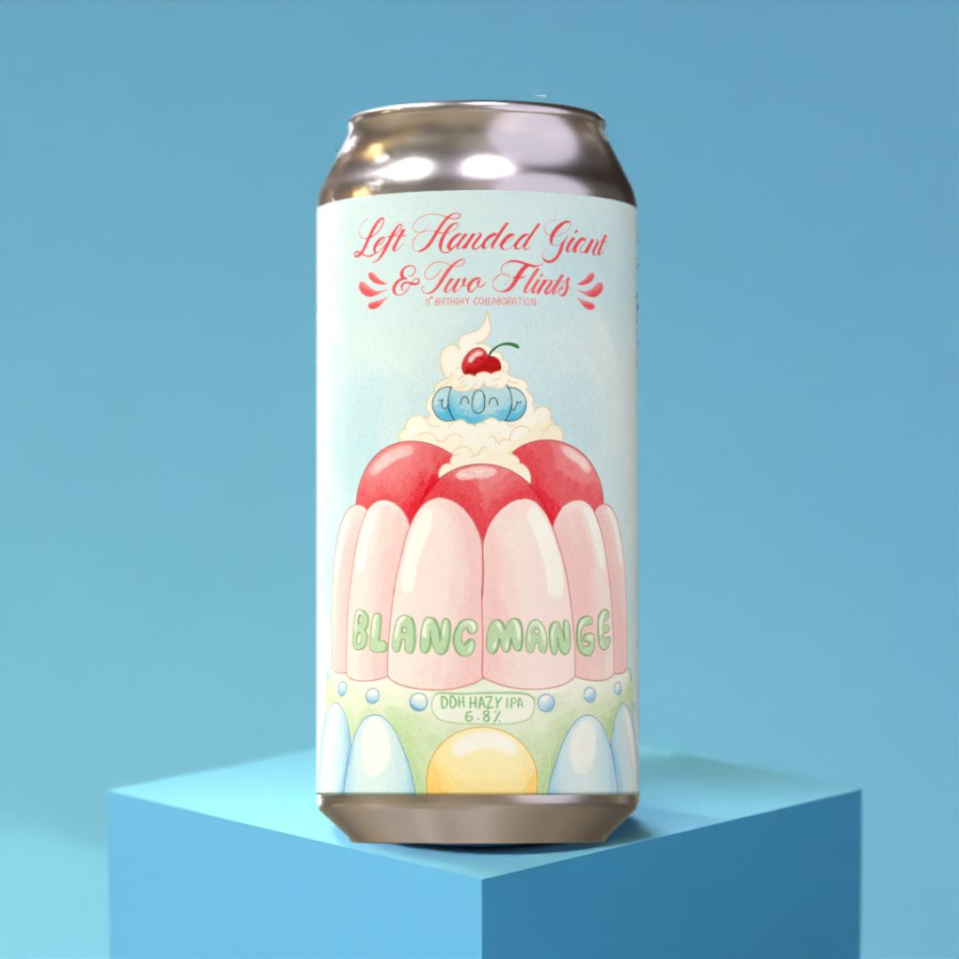 Left Handed Giant x Two Flints // Blancmange DDH Hazy IPA Left Handed Giant x Two Flints // Blancmange DDH Hazy IPA
