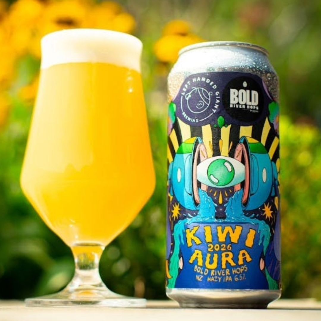 Left Handed Giant Kiwi Aura 2026 NZ Hazy IPA Left Handed Giant Kiwi Aura 2026 NZ Hazy IPA