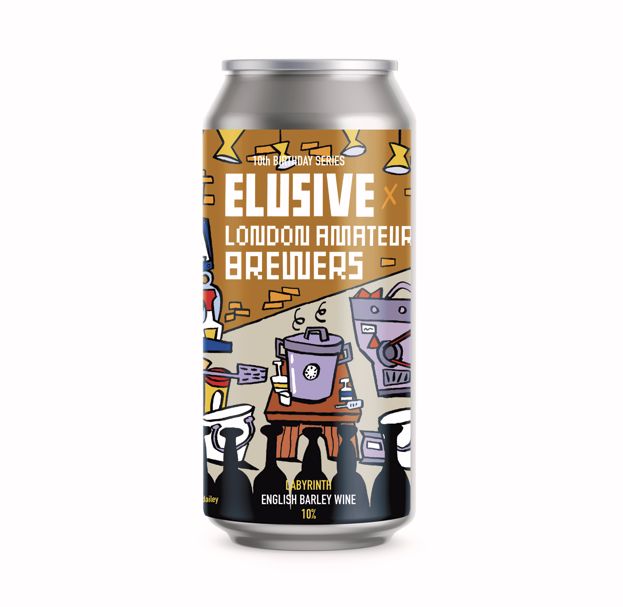 Elusive x London Amateur // Labyrinth English Barley Wine Elusive x London Amateur // Labyrinth English Barley Wine
