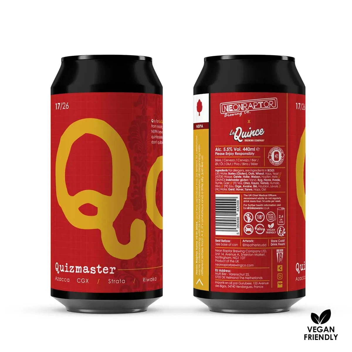 Neon Raptor x La Quince Collab // Quizmaster NEIPA Neon Raptor x La Quince Collab // Quizmaster NEIPA