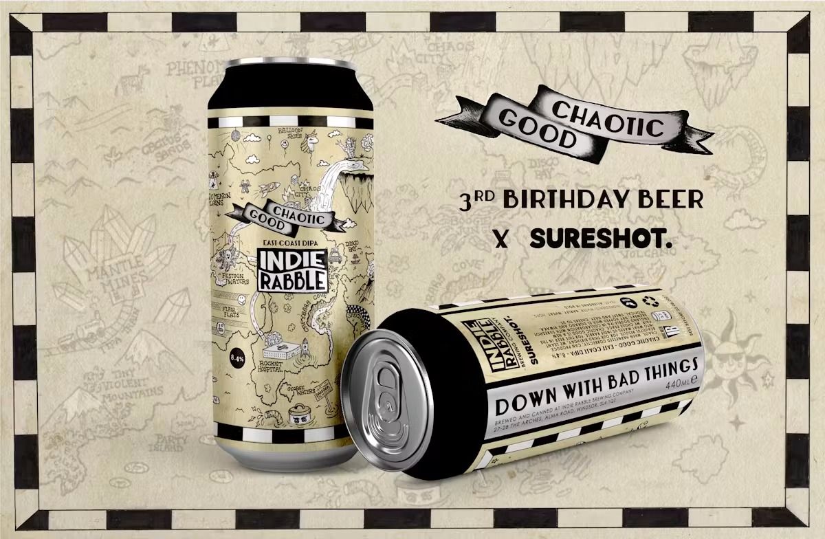 Indie Rabble x Sureshot // Chaotic Good NE DIPA Indie Rabble x Sureshot // Chaotic Good NE DIPA