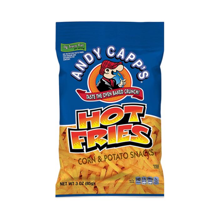 Andy Capp's Hot Fries Corn & Potato Snacks 85g Andy Capp's Hot Fries Corn & Potato Snacks 85g