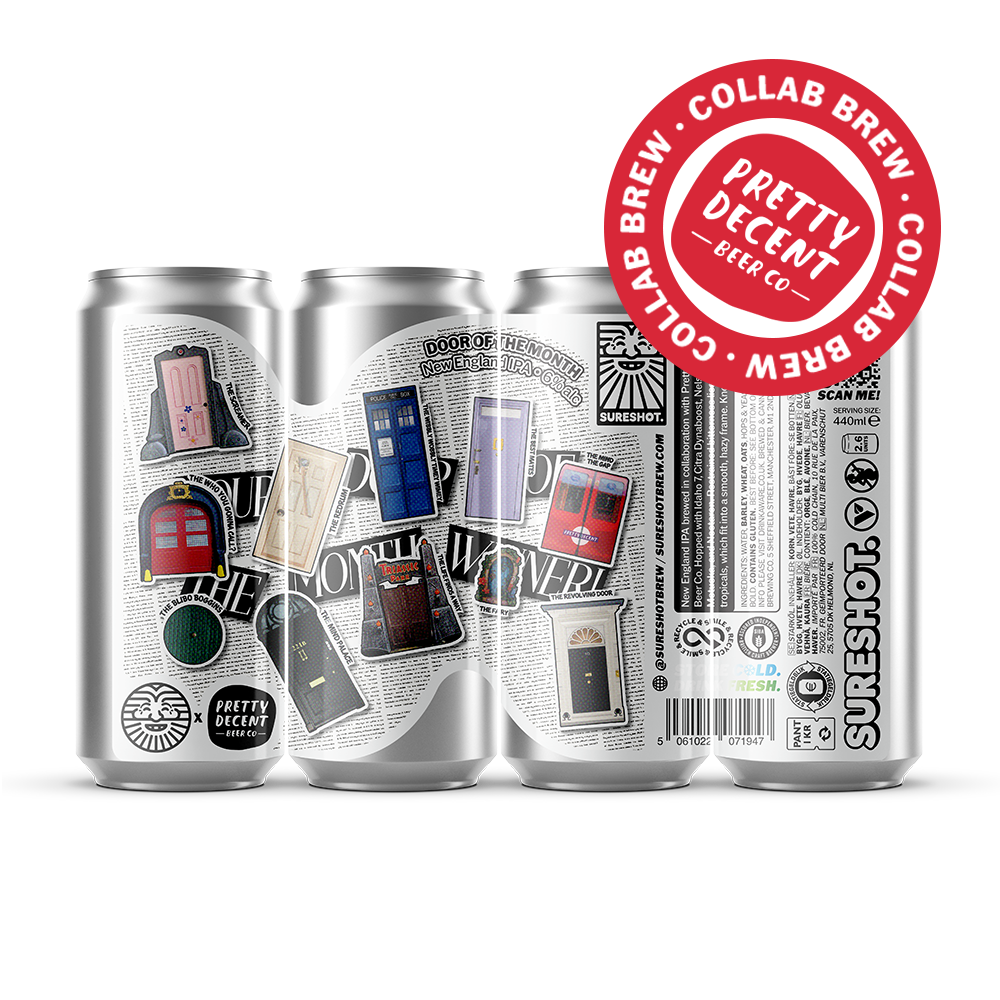 Sureshot x Pretty Decent // Door of the Month NE IPA Sureshot x Pretty Decent // Door of the Month NE IPA