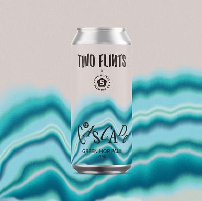 Two Flints x Five Points // UK Cascade Green Hop Pale Ale Two Flints x Five Points // UK Cascade Green Hop Pale Ale