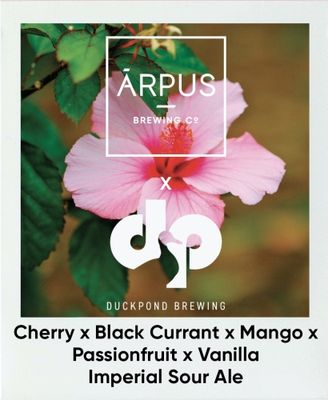 Arpus x Duckpond // Cherry x Blackcurrant x Mango x Passionfruit x Vanilla Imperial Sour Arpus x Duckpond // Cherry x Blackcurrant x Mango x Passionfruit x Vanilla Imperial Sour