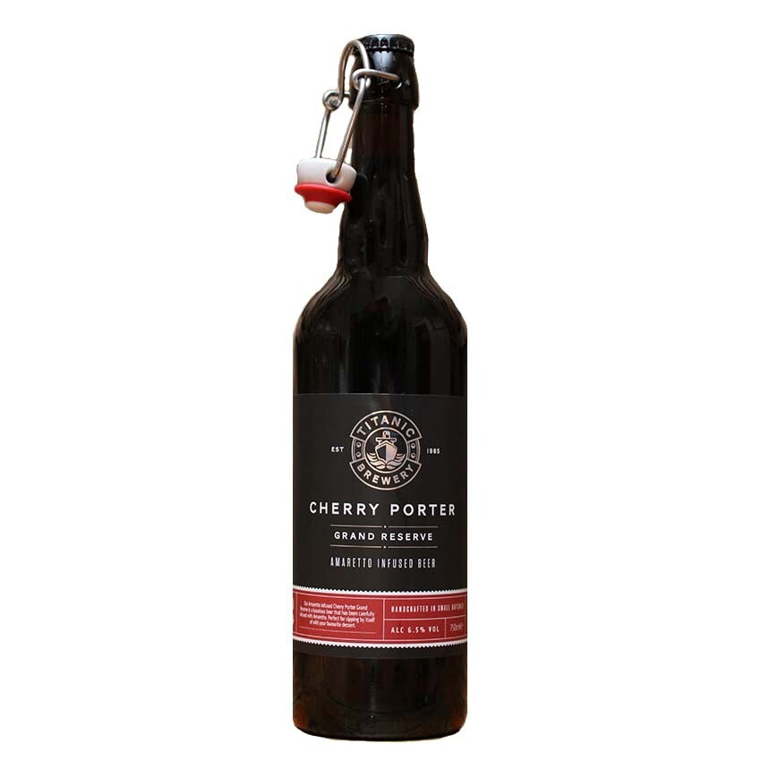 Titanic Cherry Porter Grand Reserve AMARETTO Infused LARGE 750ml Titanic Cherry Porter Grand Reserve AMARETTO Infused LARGE 750ml