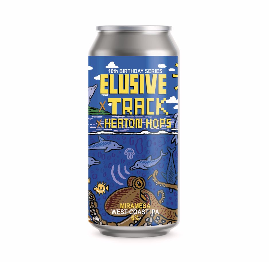 Elusive x Track x Heaton Hops // Miramesa West Coast IPA Elusive x Track x Heaton Hops // Miramesa West Coast IPA