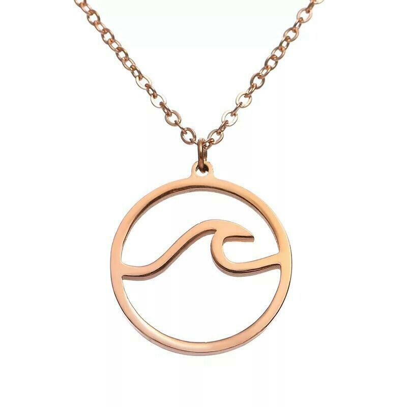 Amastouchwhenever Energy Of Motion Rose Gold Colour Necklace.