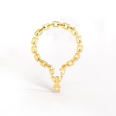 Amastouchwhenever Embracing Self Empowerment Bracelet Gold Colour