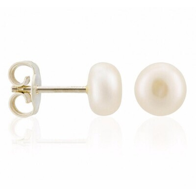 AMASTOUCHWHENEVER NATURAL PURITY PEARL EARRINGS