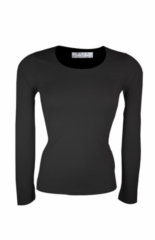 DECK PAULA LONG SLEEVE TOP - BLACK