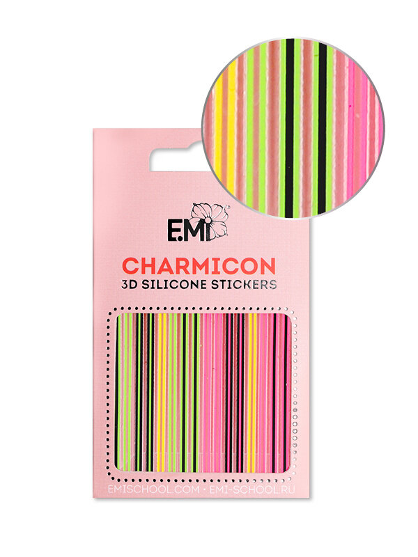 Charmicon 3D Silicone Stickers #129 Neon Lines