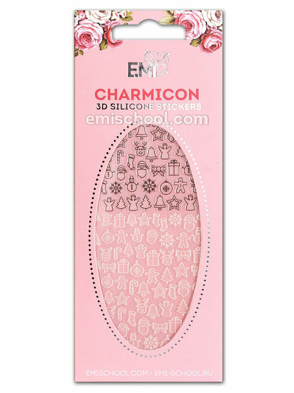 Charmicon 3D Silicone Stickers #71 Merry Christmas