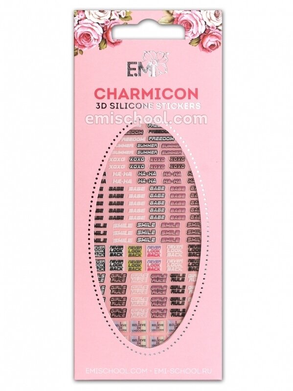 Charmicon 3D Silicone Stickers #88 Words