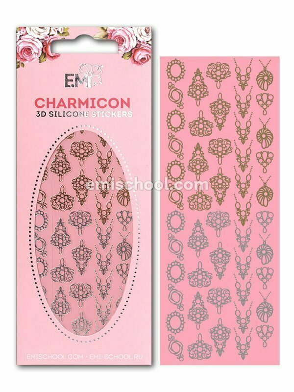 Charmicon 3D Silicone Stickers Jewelry Gold/Silver #2