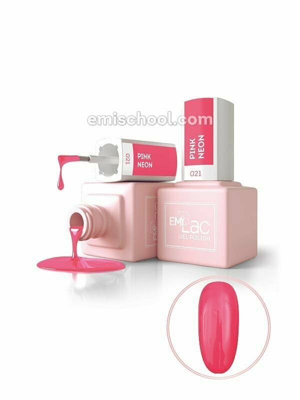 E.Milac Pink Neon #021, 9 ml.