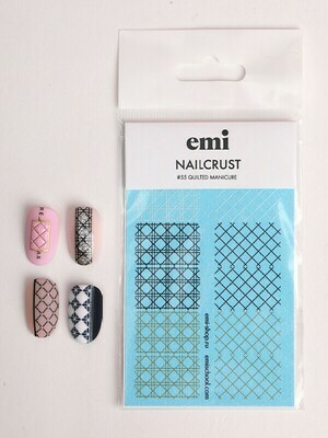 NAILCRUST Pattern Sliders #55 Quilted Manicure
