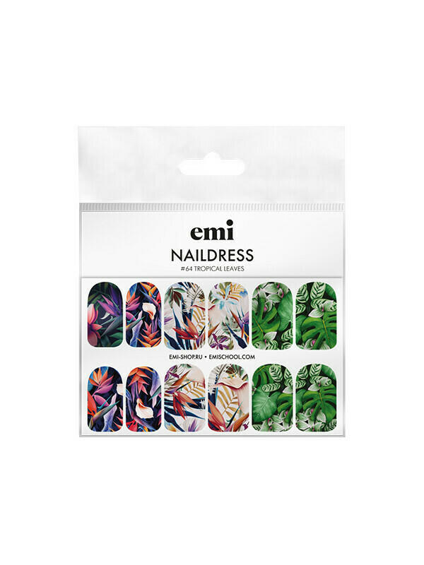 Naildress Slider Design #64 Tropical Leaves