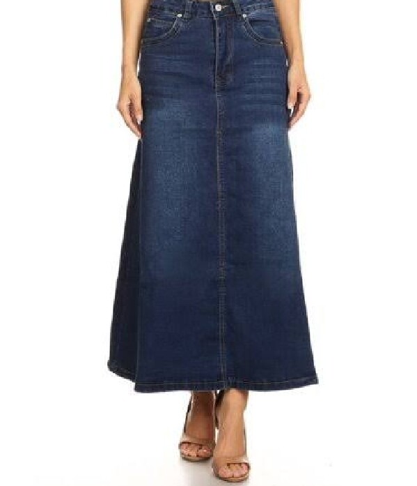 Long Jean Skirt