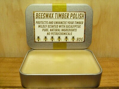 Handcrafted Beeswax Timber Polish - 80g Tin