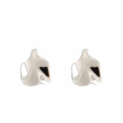 Petal Stud Earrings | Silver Plated | Silver 925