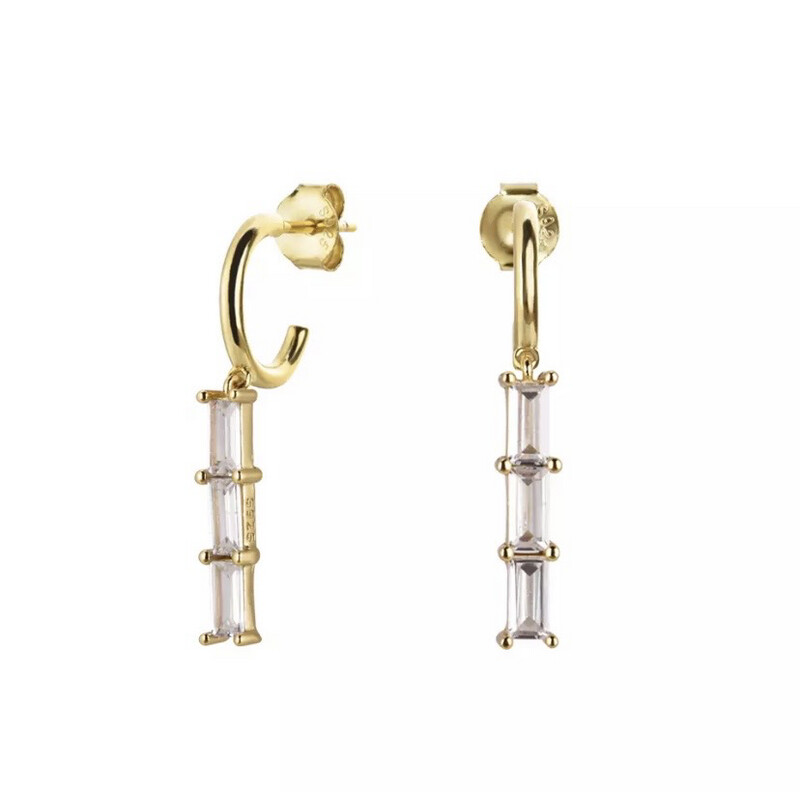 Kolonia Earrings | White Zircon | Silver 925