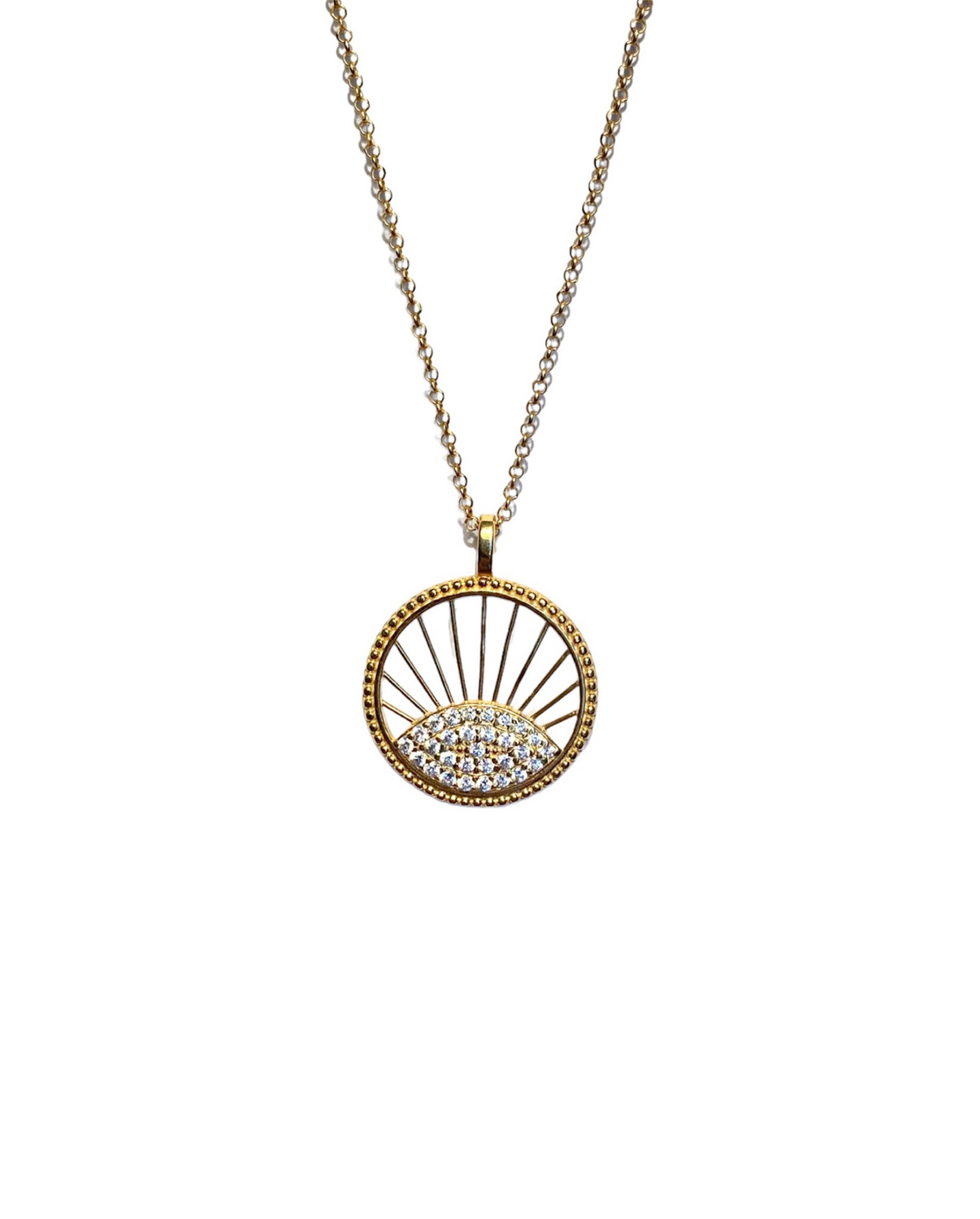 Sunrise Necklace | White Zircon | Silver 925