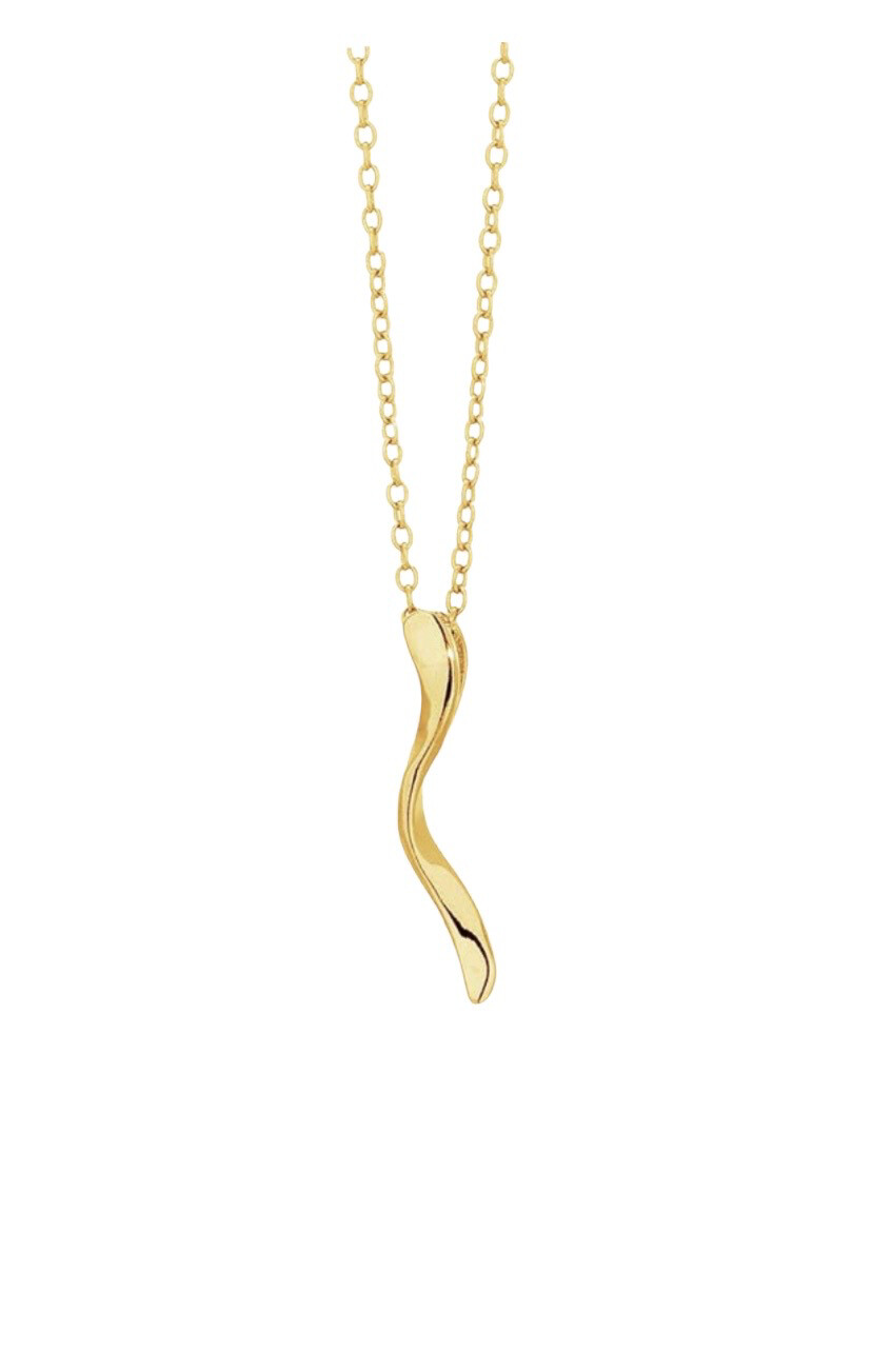 Wavy Necklace | Gold Plated | Silver 925