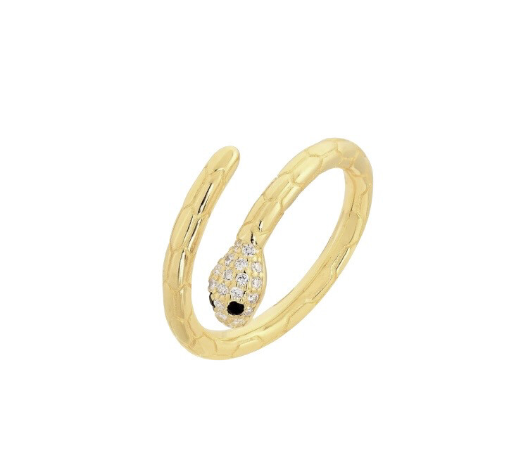 Snake Ring | Multicolor Zircon | Silver 925