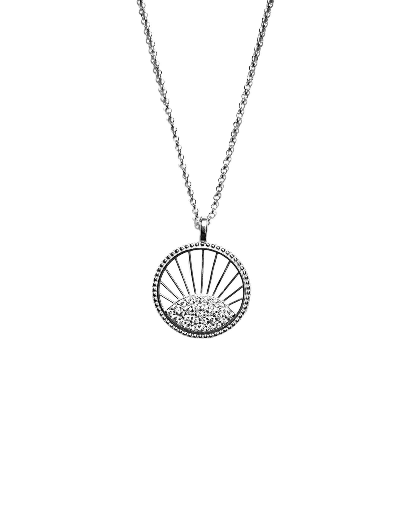 Sunrise Necklace  | White Zircon | Silver 925