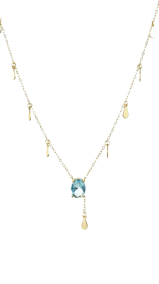 Zapheria’s Drops Necklace | Gold Plated | Zircon Gemstone | Silver 925