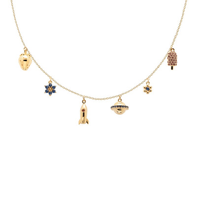 The Minis Necklace | Multicolor Zircon Gemstones | Silver 925