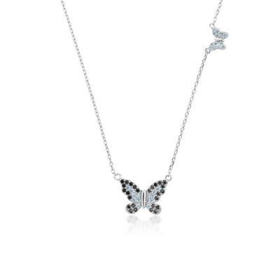 Mariposa Necklace | Multicolor Zircon Gemstones | Silver 925