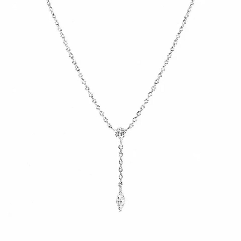 Gravi Necklace | White Zircon | Silver 925