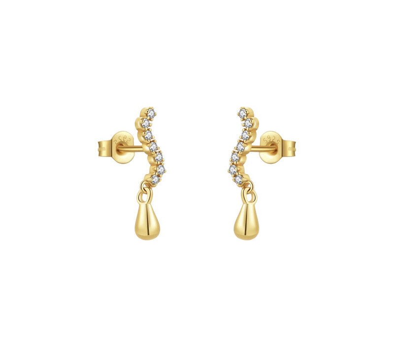 Carpos Stud Earrings | White Zircon | Silver 925
