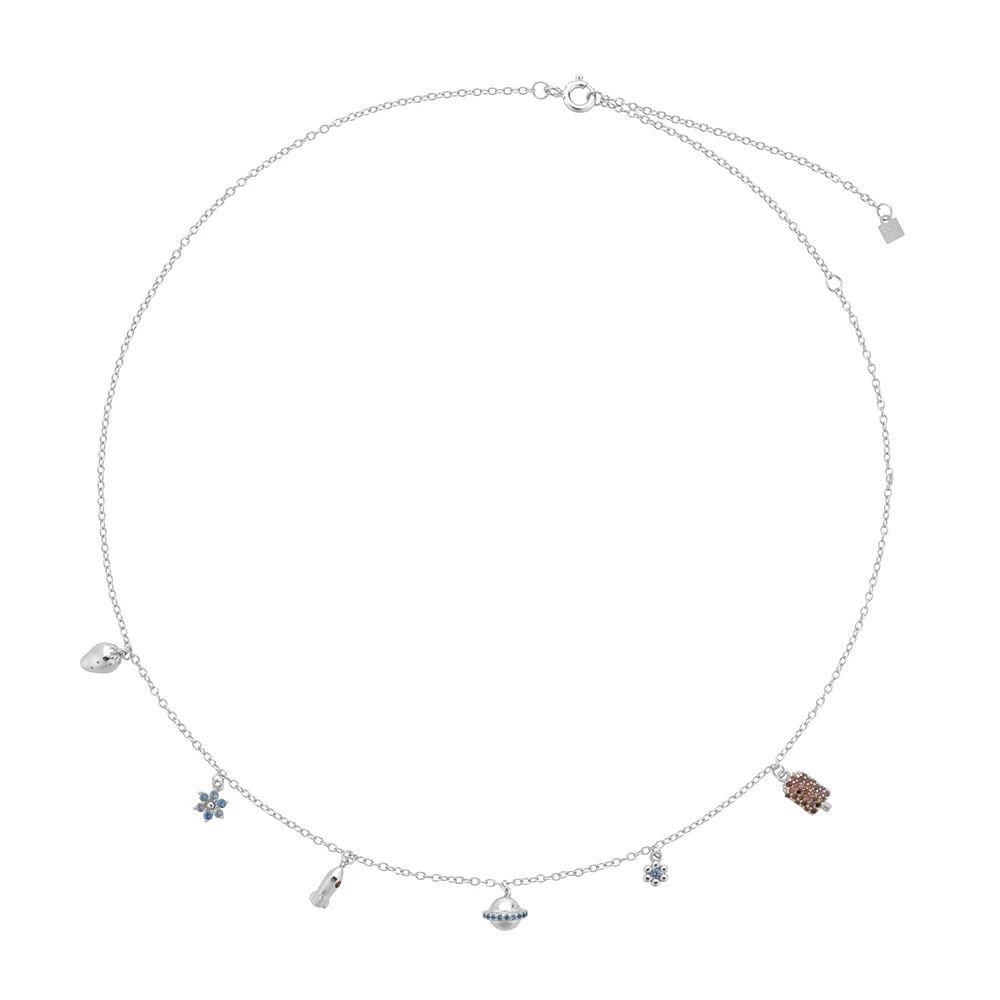 The Minis Necklace | Multicolor Zircon Gemstones | Silver 925